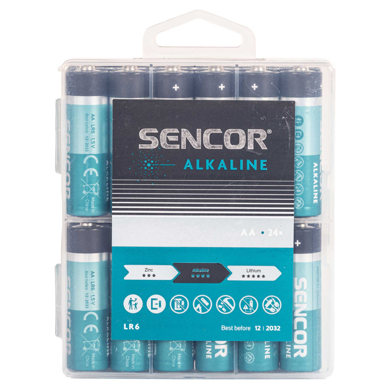 Sencor SBA LR6 24 BOX AA Alkalická baterie LR6 AA