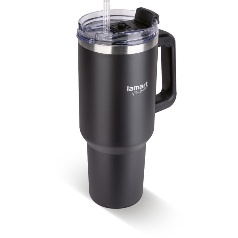 LAMART Termohrnek černý 0,9L HUGE