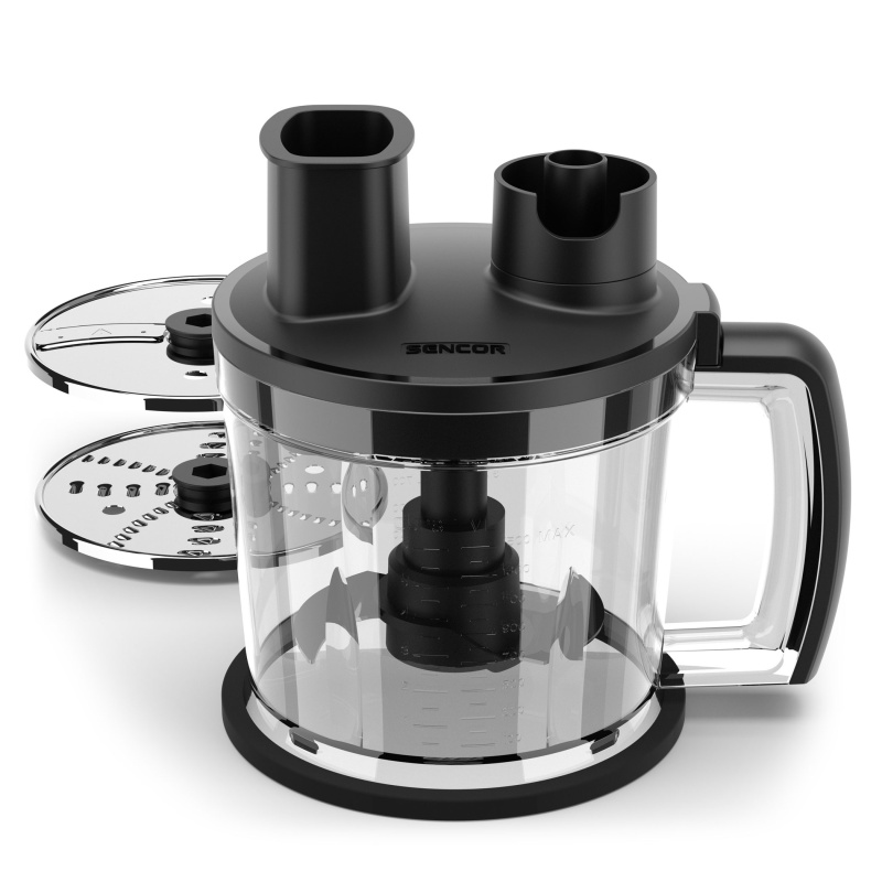 Sencor SHBXD 0010 Nádoba food processoru 1,5 l, 2 nerezové čepele a 2 oboustranné disky na strouhání a krájení pro SHB 5XXX SOPHIA
