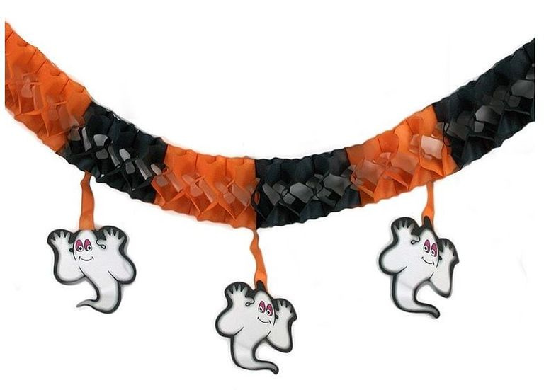 Girlanda Halloween duch papírová 3 m