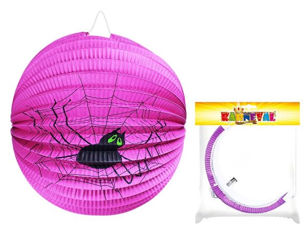 RAPPA Lampion Halloween pavouk s dřevěnou hůlkou 25 cm