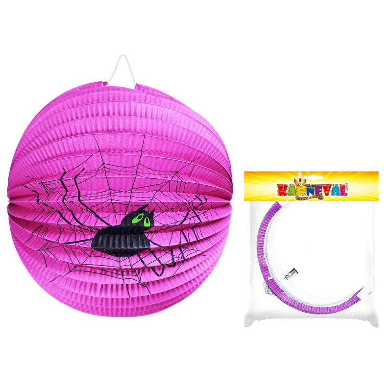 RAPPA Lampion Halloween pavouk s dřevěnou hůlkou 25 cm
