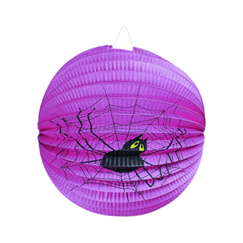 RAPPA Lampion Halloween pavouk s dřevěnou hůlkou 25 cm
