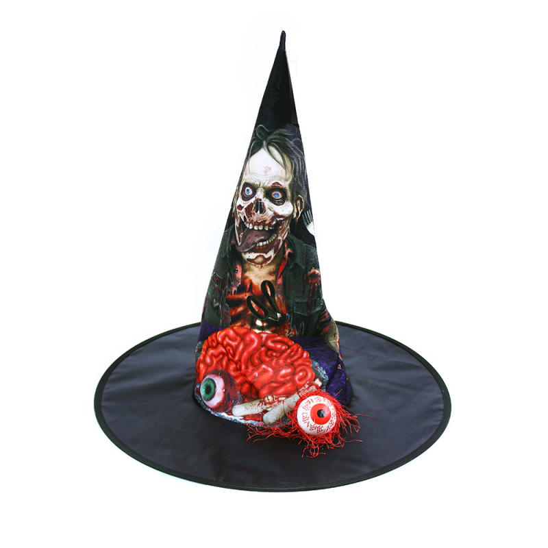 Klobouk Halloween Mozek s okem