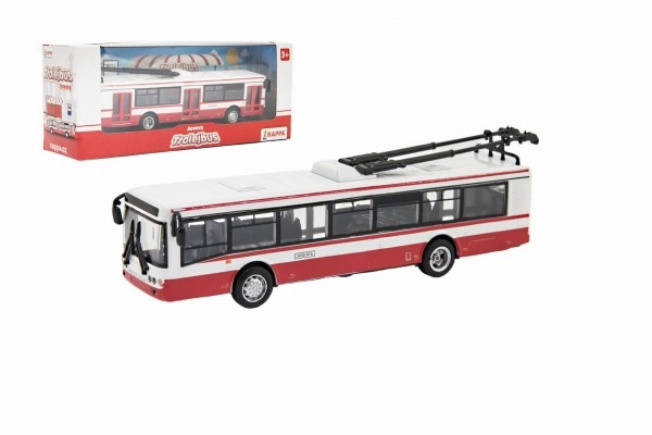 Rappa Kovový trolejbus červený, 16 cm