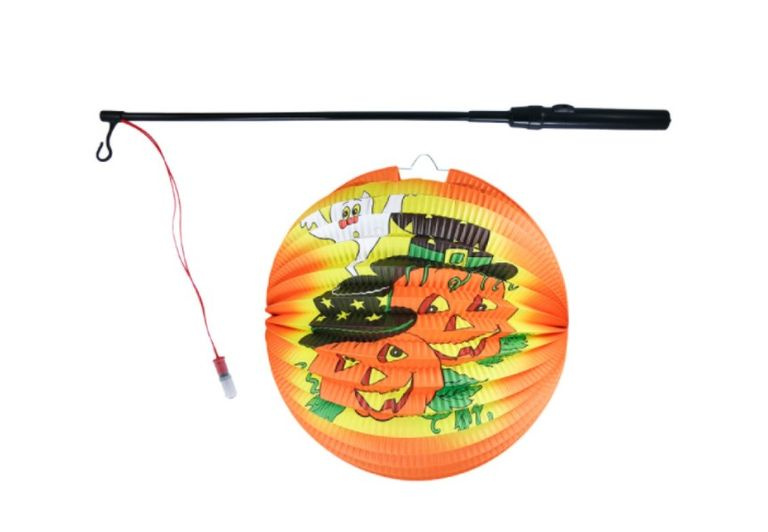 Lampion Halloween kulatý - veselé dýně 25 cm