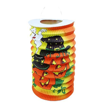 Lampion HALLOWEEN s dřevenou hůlkou 15 cm