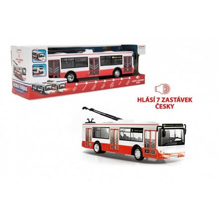Rappa Trolejbus který hlásí zastávky česky 28 cm