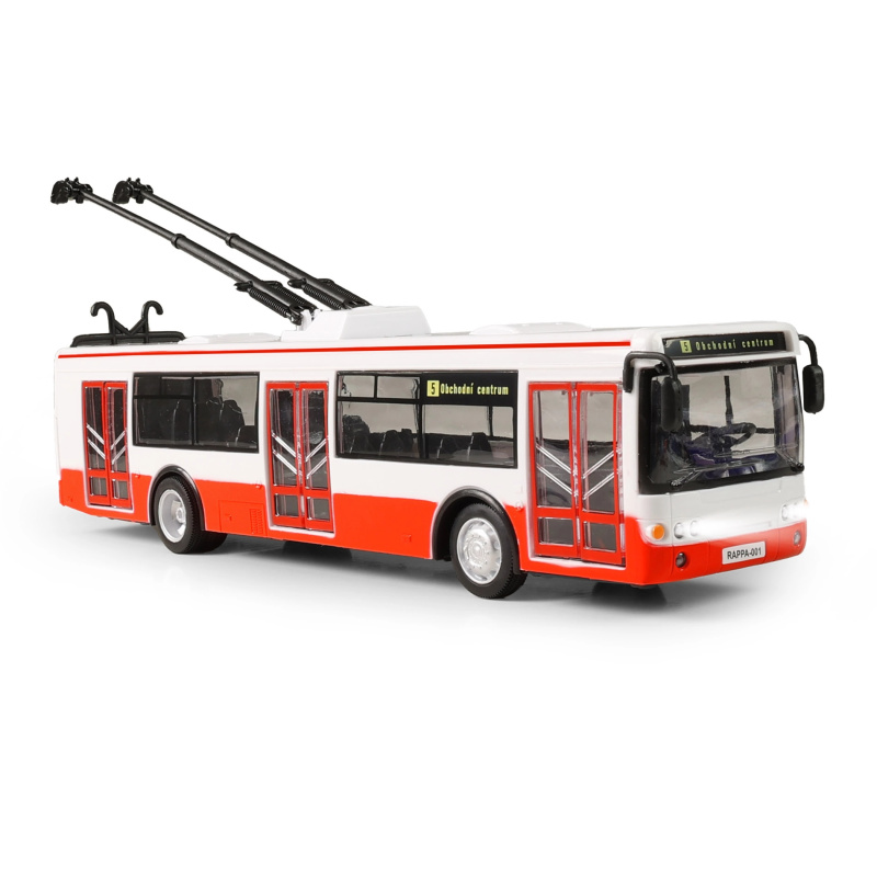 Rappa Trolejbus který hlásí zastávky česky 28 cm