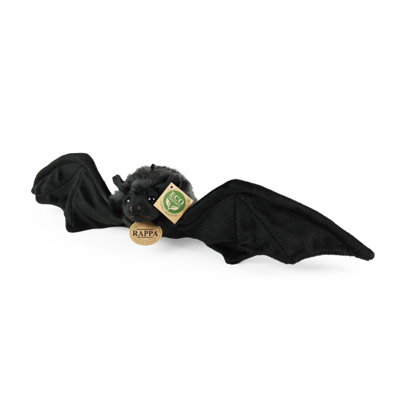 Rappa Plyšový netopýr černý 16 cm ECO-FRIENDLY