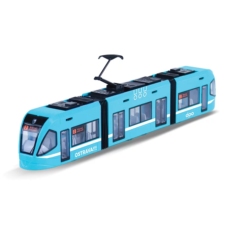 Moderní tramvaj Ostrava modrá 47 cm