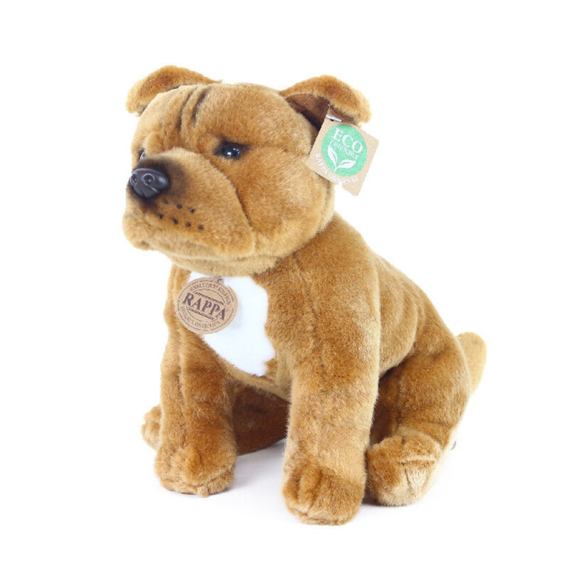 Eco-Friendly pes stafordšírský bulteriér hnědý sedící 30 cm
