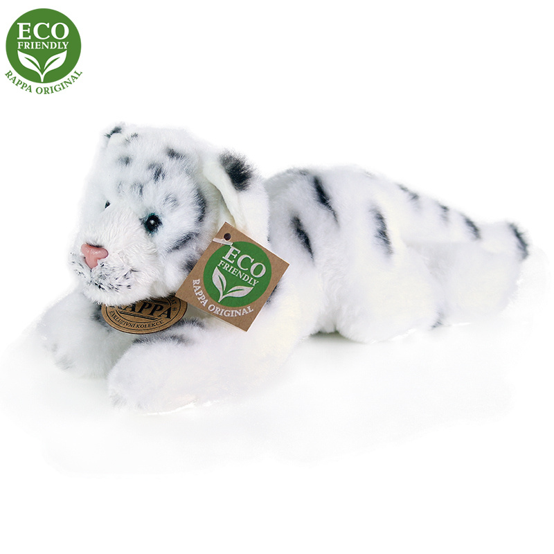 Eco-Friendly tygr bílý ležící 17 cm