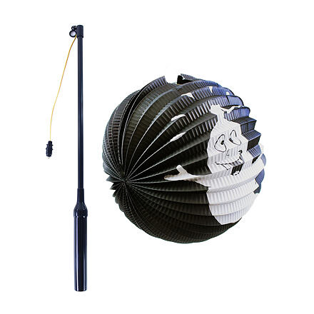 Rappa Lampion duch Halloween koule 25 cm se svítící hůlkou 39 cm