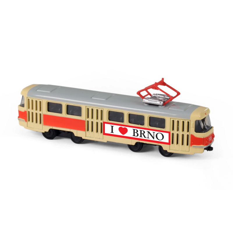 Rappa Kovová česká retro tramvaj 16 cm BRNO