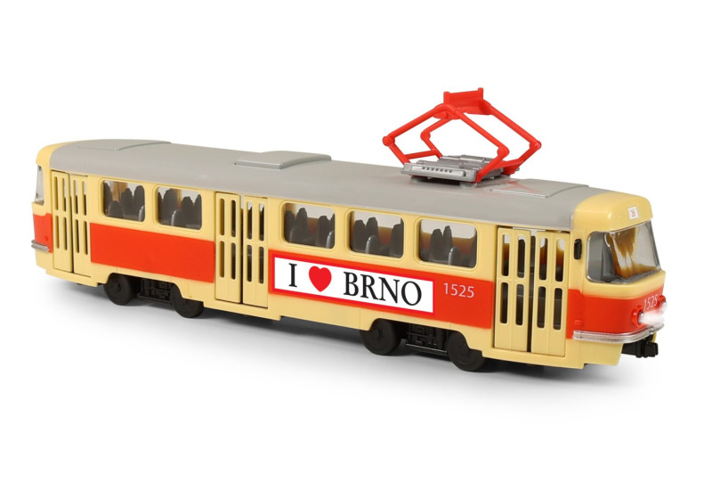 Rappa Tramvaj hlásící zastávky česky s funkčními dveřmi 28 cm