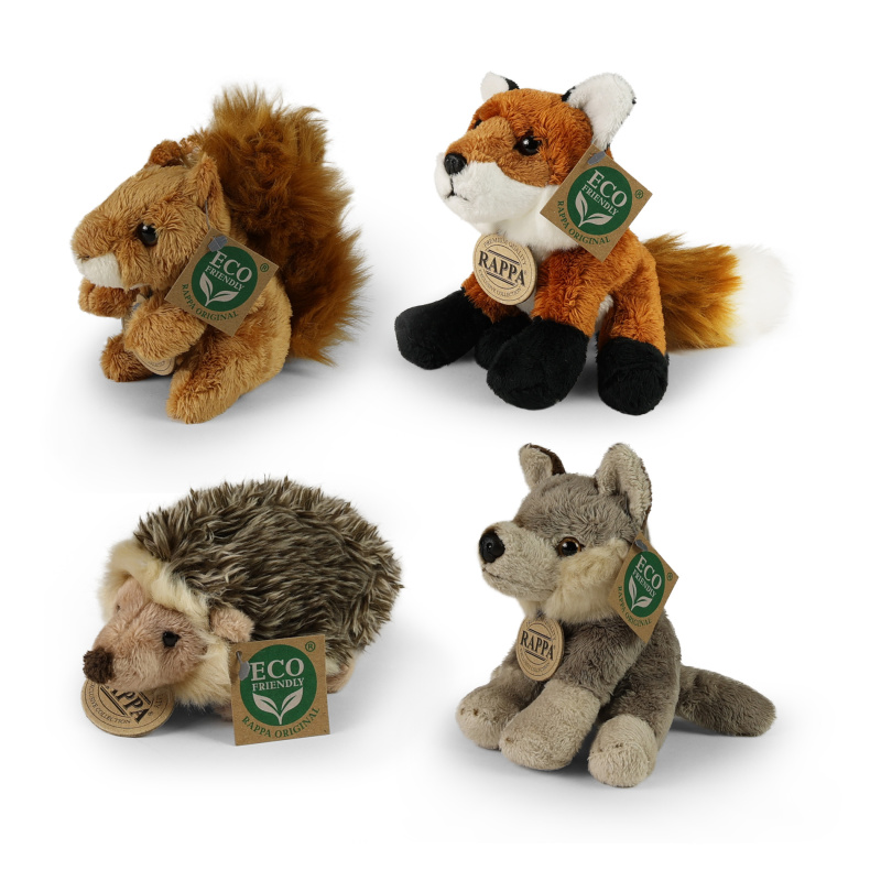Eco-Friendly Rappa zvířata lesní sedící 15 cm