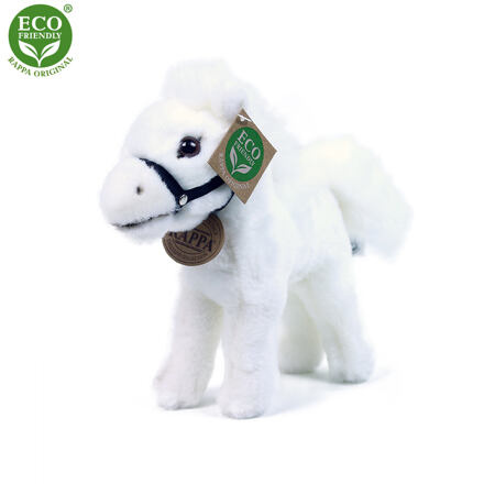 Rappa Plyšový kůň bílý 18 cm ECO-FRIENDLY