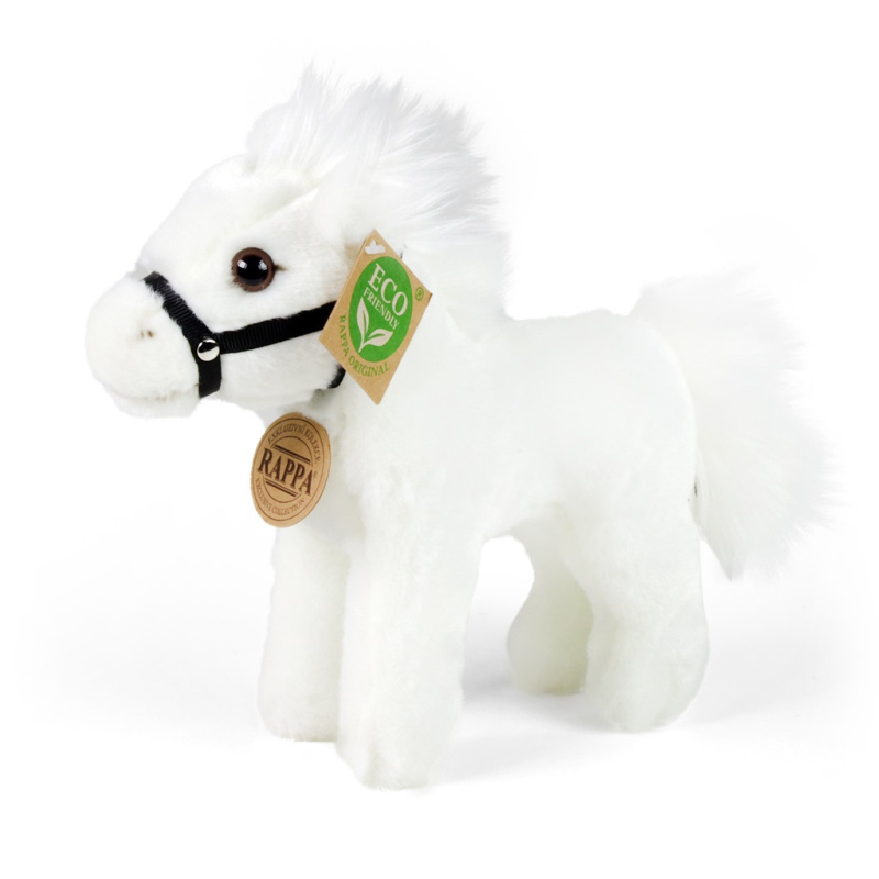 Rappa Plyšový kůň bílý 18 cm ECO-FRIENDLY