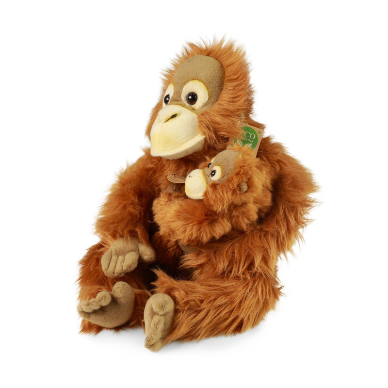 Eco-Friendly opice orangutan s mládětem 28 cm