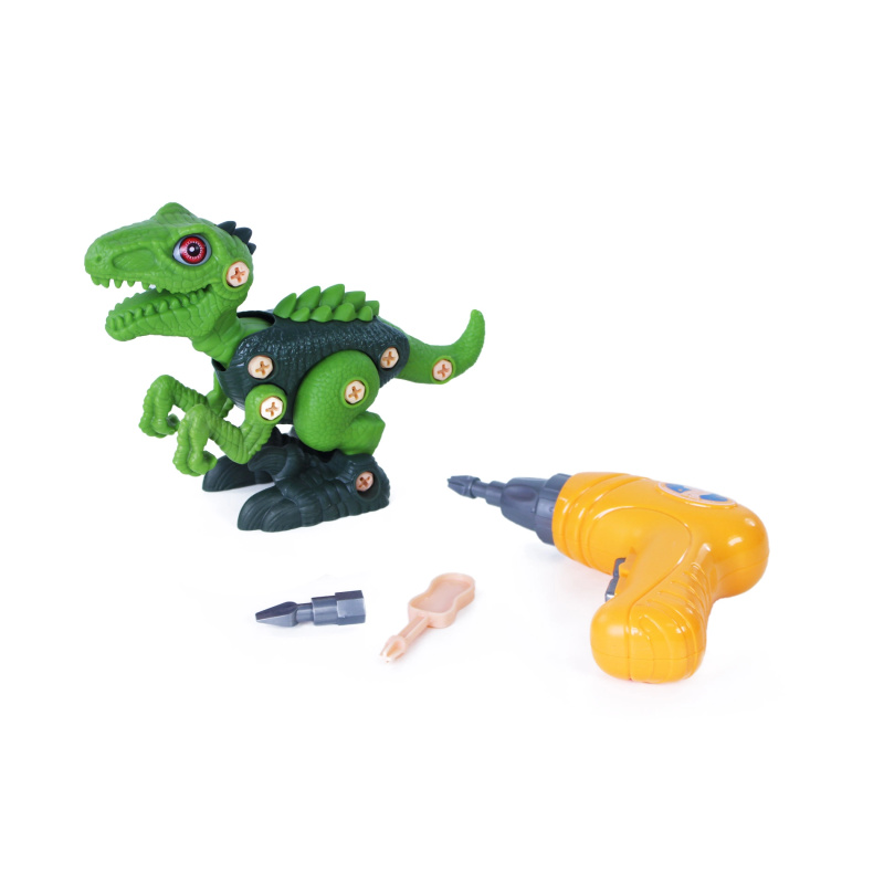 Rappa - Dinosaurus šroubovací Velociraptor se šroubovákem na baterie