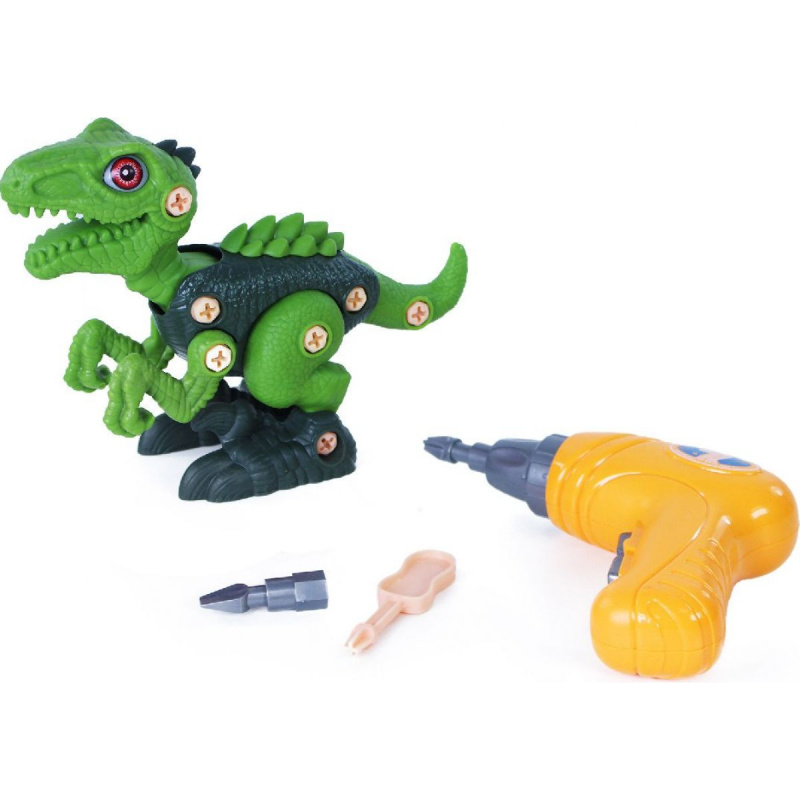 Rappa - Dinosaurus šroubovací Velociraptor se šroubovákem na baterie