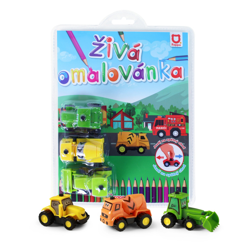 Rappa Živá omalovánka auta 3 ks