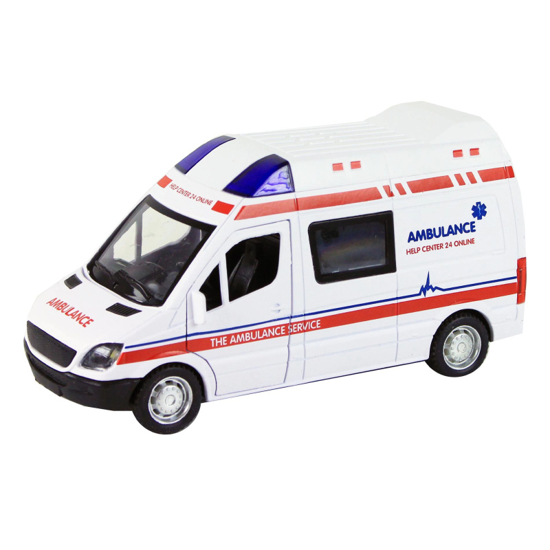 Rappa Kovová sanitka auto se zvukem a světlem