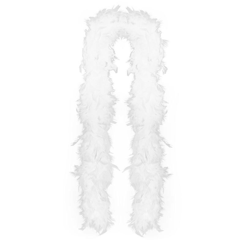 Boa bílé s peřím 2 m
