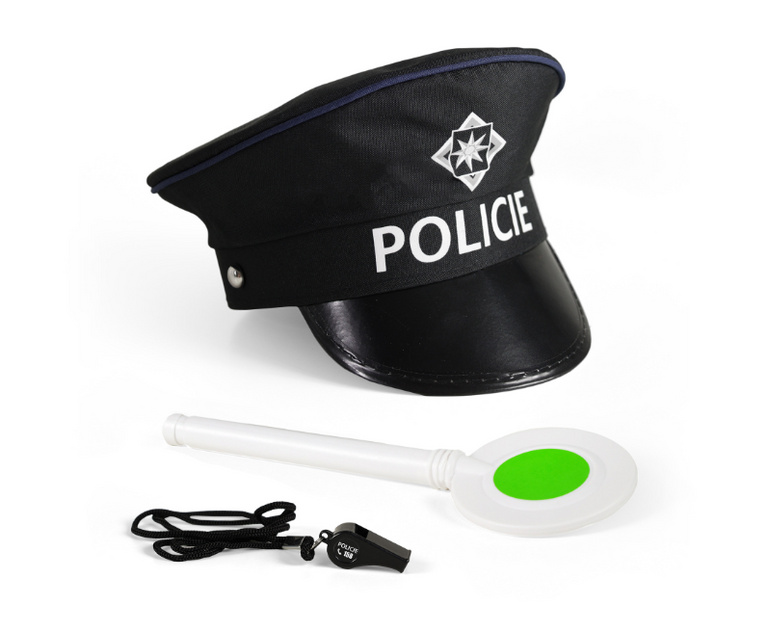 Rappa sada policie s plácačkou a píšťalkou