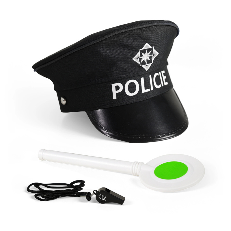 Rappa sada policie s plácačkou a píšťalkou