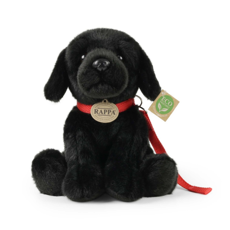 ECO-FRIENDLY Rappa labrador černý s vodítkem 28 cm