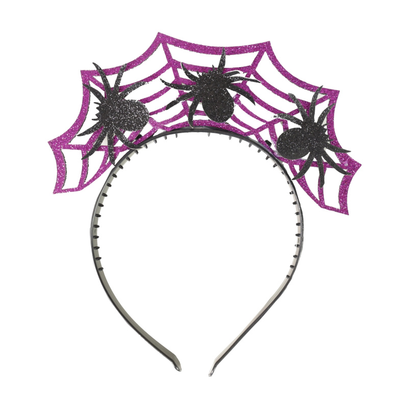 Čelenka Halloween mašle s pavouky