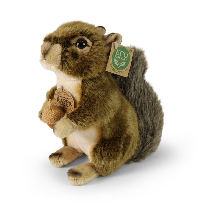 Plyšová veverka s oříškem 20 cm ECO-FRIENDLY