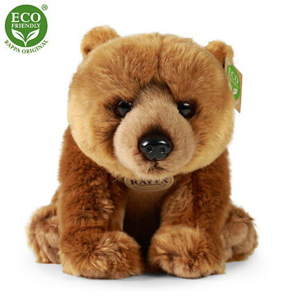 Eco-Friendly Rappa medvěd Grizzly sedící 30 cm