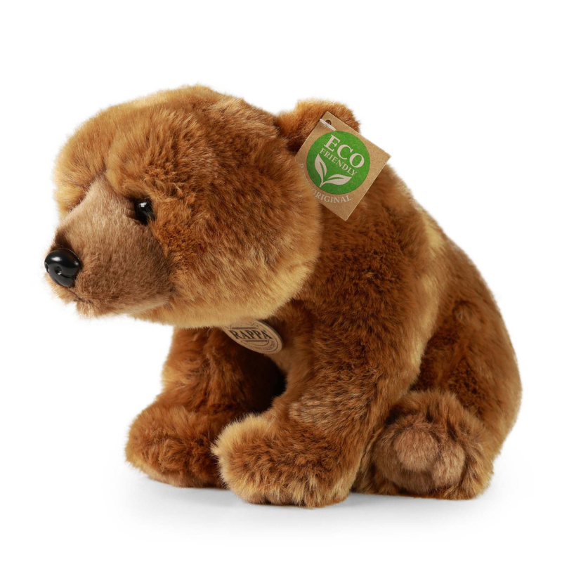 Eco-Friendly Rappa medvěd Grizzly sedící 30 cm