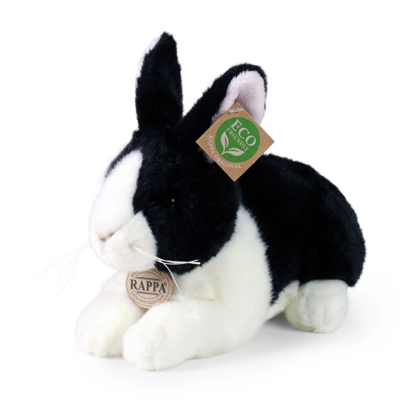 Eco-Friendly Rappa králík bílo černý ležící 23 cm