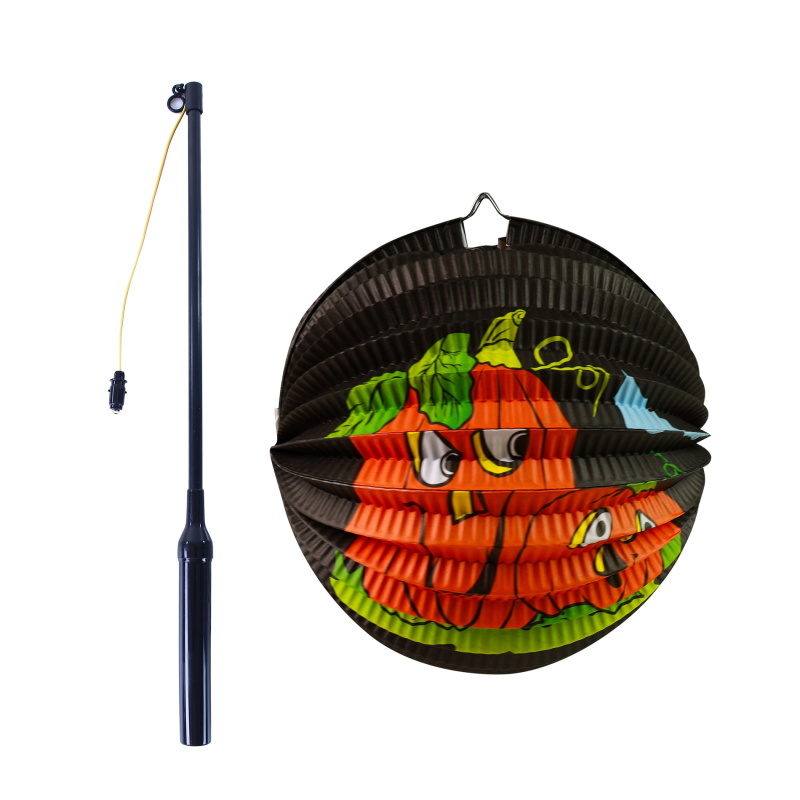 Rappa Lampion Halloween dýně 25 cm se svítící hůlkou 50 cm