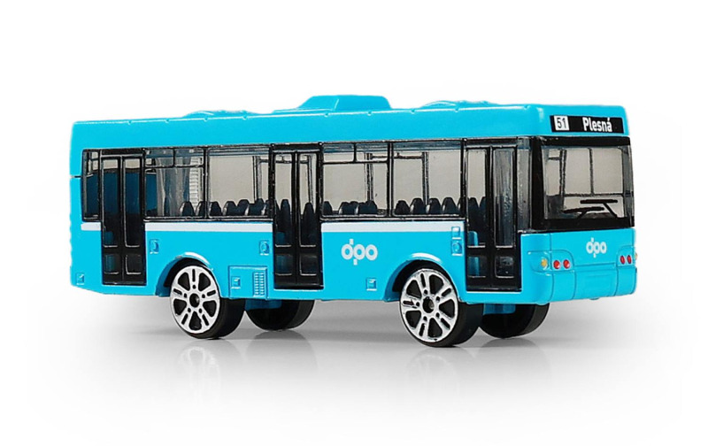 RAPPA Kovový autobus DPO Ostrava modrý 8 cm