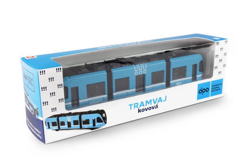 Kovová moderní tramvaj DPO Ostrava 23 cm