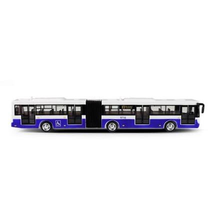 Kloubový autobus hlásící česky