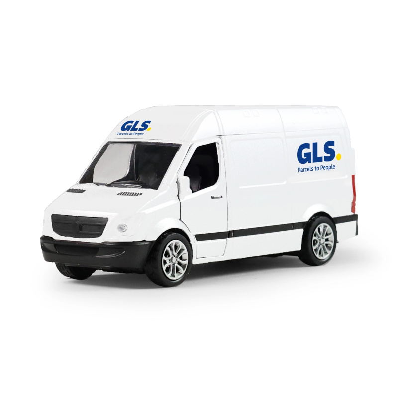 Kovová dodávka GLS s otevíracími dveřmi 12 cm
