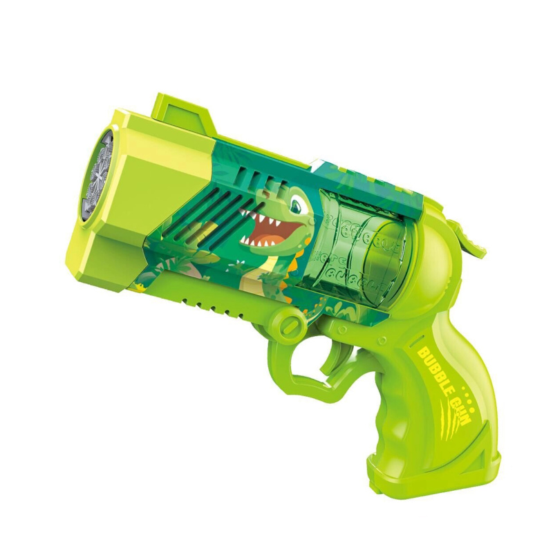 Pistole na bubliny Dinosaurus Zelená se Světlem