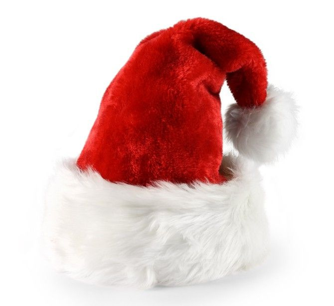 Vánoční čepice červená s bílým lemem