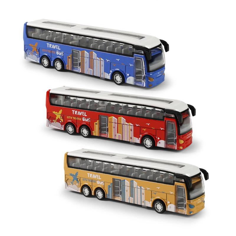 Kovový dálkový autobus na volný chod