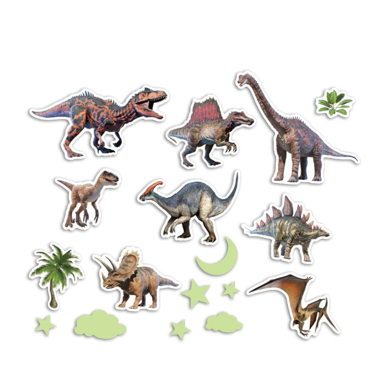 Samolepky na zeď dinosauři svítící ve tmě