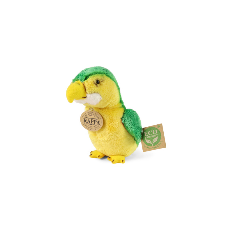 Plyšový papoušek zelený 15 cm eco‑friendly