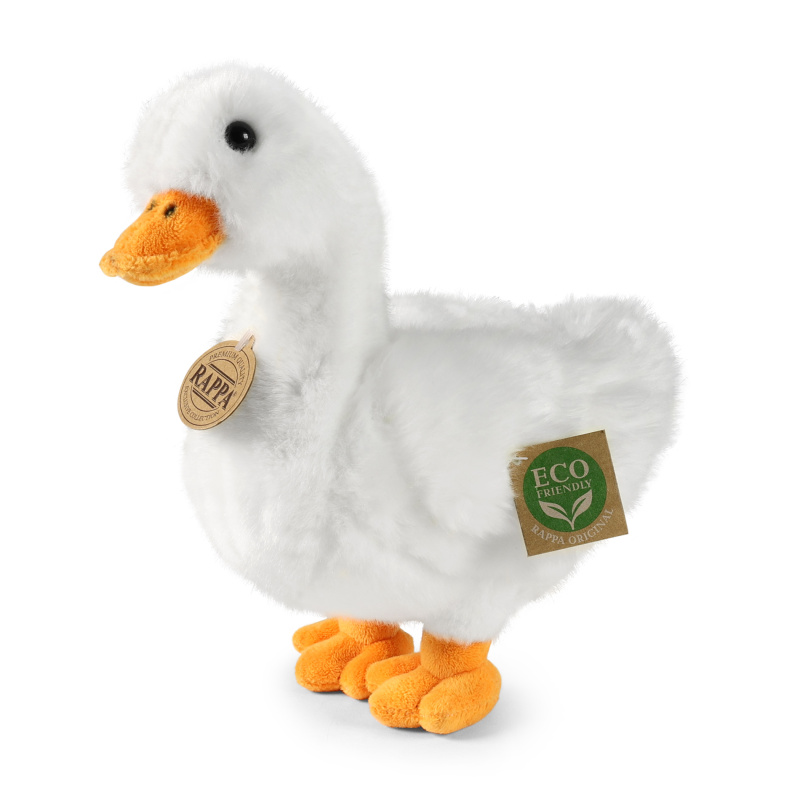 Plyšová kachna bílá 24 cm eco-friendly RAPPA
