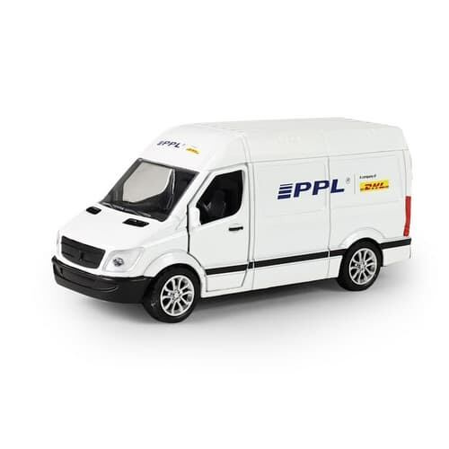 Kovová dodávka PPL s otevíracími dveřmi 12 cm