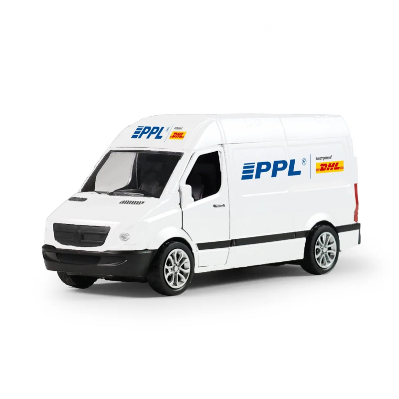 Kovová dodávka PPL s otevíracími dveřmi 12 cm